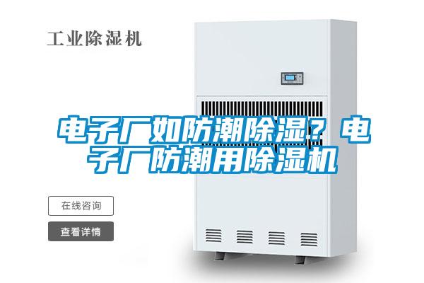 電子廠如防潮除濕？電子廠防潮用除濕機