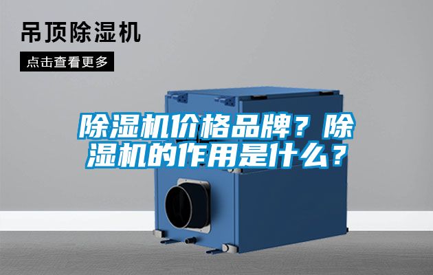 除濕機價格品牌？除濕機的作用是什么？